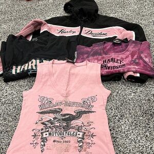 Harley-Davidson Pink and Black Apparel Set